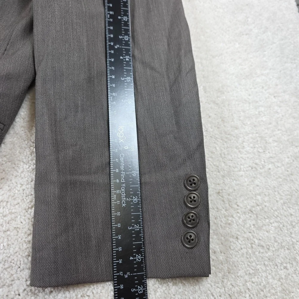 Calvin Klein Mens 44L‎ Gray Wool Suit 2 Piece Single Breasted Made In Canada